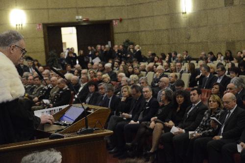 Maurizio Fermeglia (Rettore Università Trieste) interviene all'apertura dell'anno accademico dell'Università di Trieste - Trieste 20/11/2017